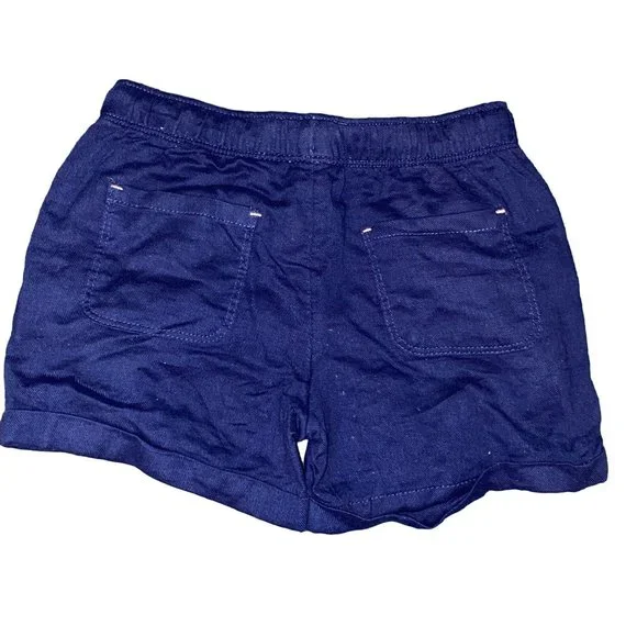 New York Laundry NYL Elastic Waistband Cuffed Navy Shorts XS 4/5 Girls Toddler - Picture 3 of 3